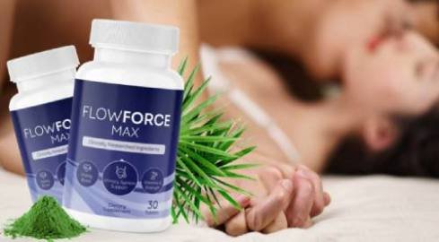 FlowForce Max supplement supporting energy, libido, and prostate comfort